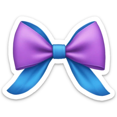 Big blue bow sticker