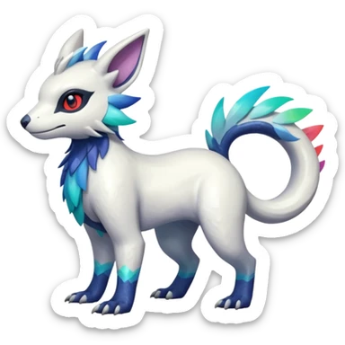 Shiny Iridescent Linoone-Absol-Trico-Hybrid (Full body) sticker