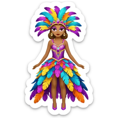 carnival costume,colorfull dress sticker
