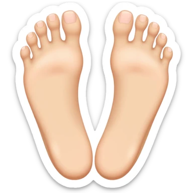 two feet, one slightly in front of the other, emoji style sticker
