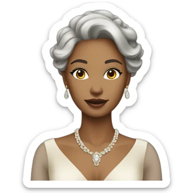 elegant lady dressed in a luxurious attire sticker