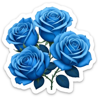 Blue roses sticker