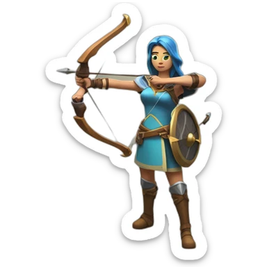 Archer Queen from the game Clash of Clans sticker
