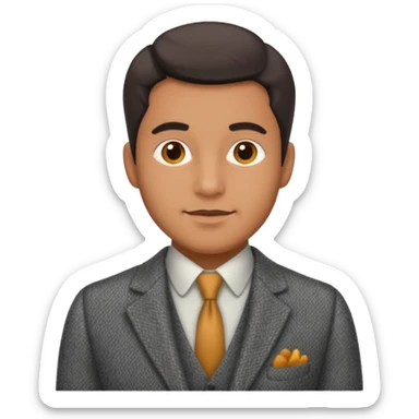 Old british vibe suit man sticker