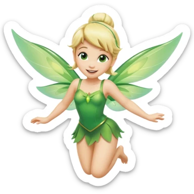 tinkerbell flying sticker