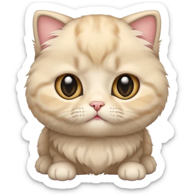 Scottish fold cream kitten sticker