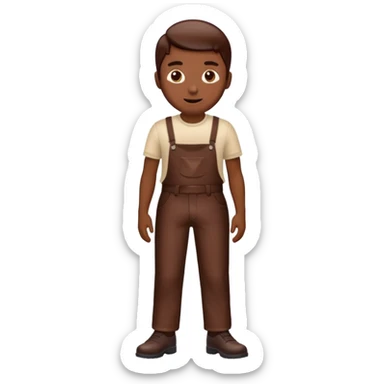 Man with chocolate sauce on pants sticker