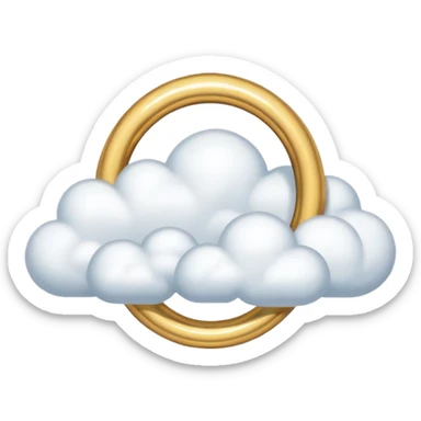 wedding ring on a cloud sticker
