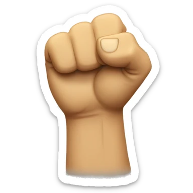 happy emoji pumping fist sticker