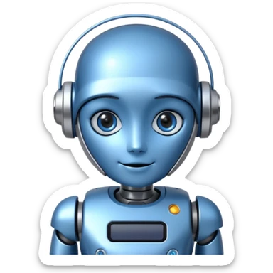 Cute Robot assistant sticker