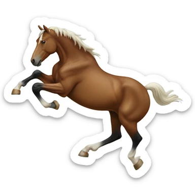 Horse jumping over the moon sticker