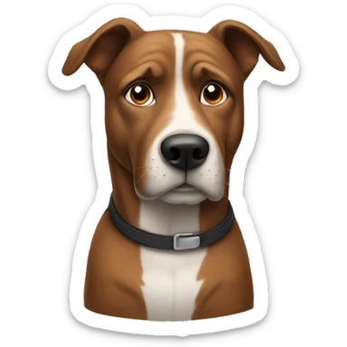 Man faced dog sticker