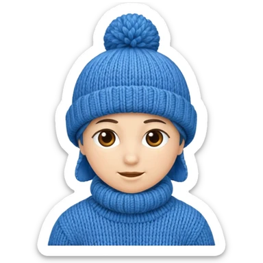 Blue hat  sticker