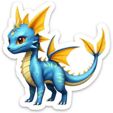 Vaporeon-Salandit-Electrike-Zeraora-Fakémon-hybrid-creature (full body)  sticker