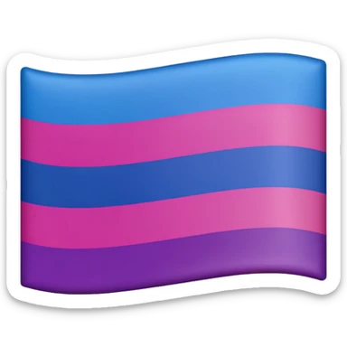 Straight flag combined with bisexual flag sticker