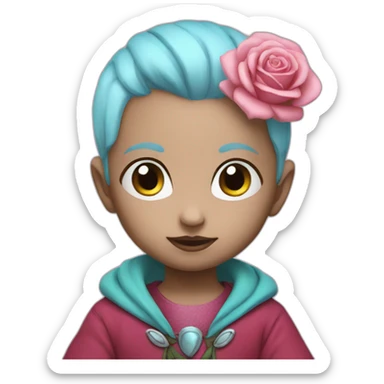 Baby whis rose sticker