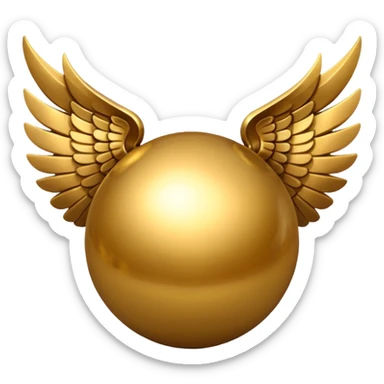 Redondo,con alas y dorado sticker