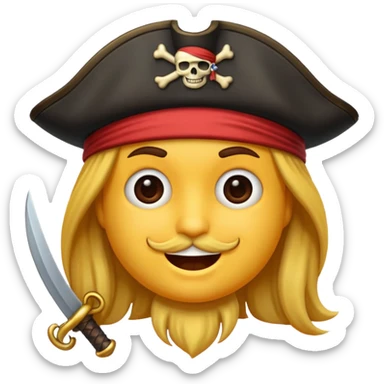 Make an emoji for pirates sticker