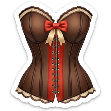 brown corset with bow sticker