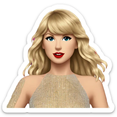 Taylor Swift performing on the eras tour sticker
