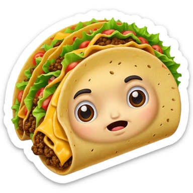 Nervous taco  sticker