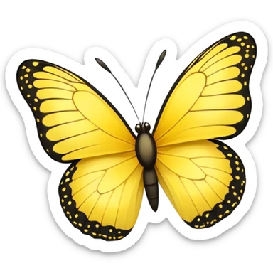 Yellow butterfly  sticker