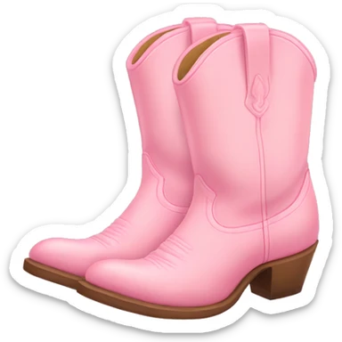 pastel pink cowgirl boots sticker