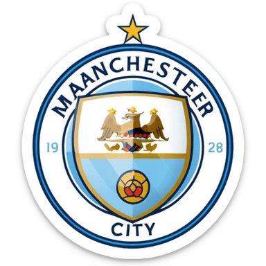 manchester city fc logo sticker