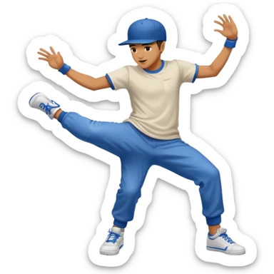 Man breakdancing at a party sticker