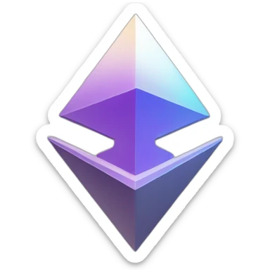 Ethereum cryptocurrency logo sticker