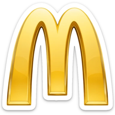 mcdonalds golden arches logo with red background sticker