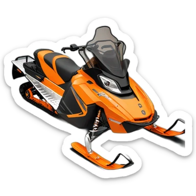 orange polaris Snowmobile sticker