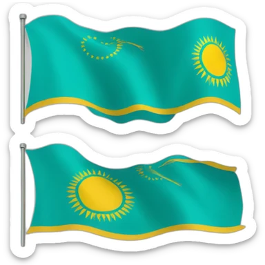 Kazakhstan Flag sticker