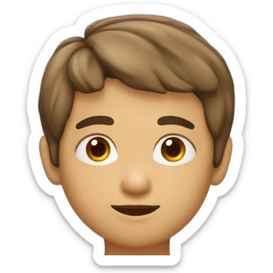 niño pelo castaño ojos marrones sticker