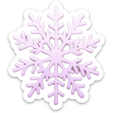 pastel pink snowflake  sticker