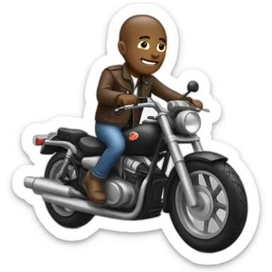 Man on motorbike sticker