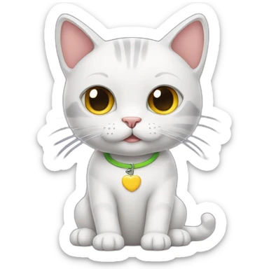 Cute cat wearing t-shirt sticker