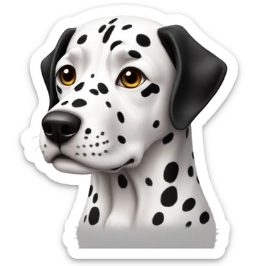 White black dalmata sticker