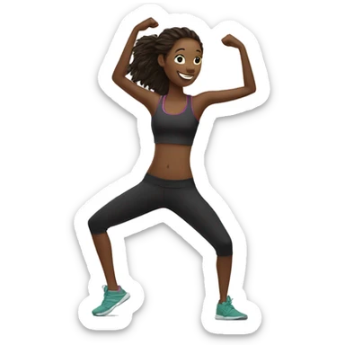 stick figure zumba sticker