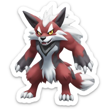  Incineroar Zoroark Lycanroc Fakemon sticker