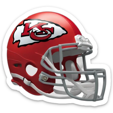 kansas city chiefs red football helmet sticker