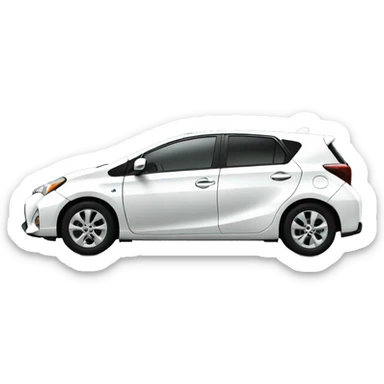 2016 white Toyota aqua  sticker