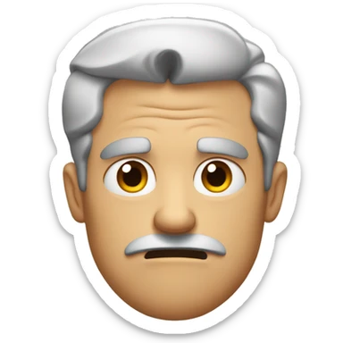 mad frowning dad sticker