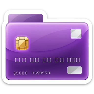 Purple gem credit card sticker