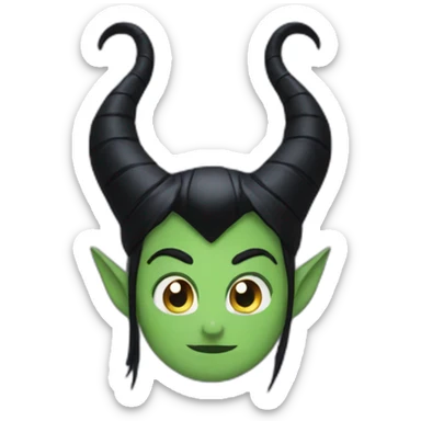 Maleficent horns sticker
