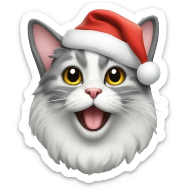 christmas cat jolly sticker
