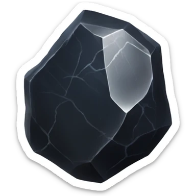 a chunk of obsidian stone sticker