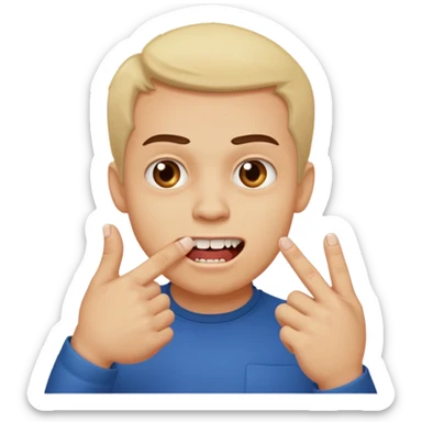 🙎🏻‍♀️ este emoji se tiene que Edgar mordiendo el segundo dedo, el que está a un lado del dedo gordo sticker