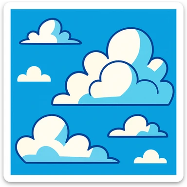 blue sky sticker