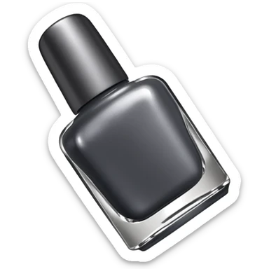 Dark grey metallic rococo style nail polish    sticker